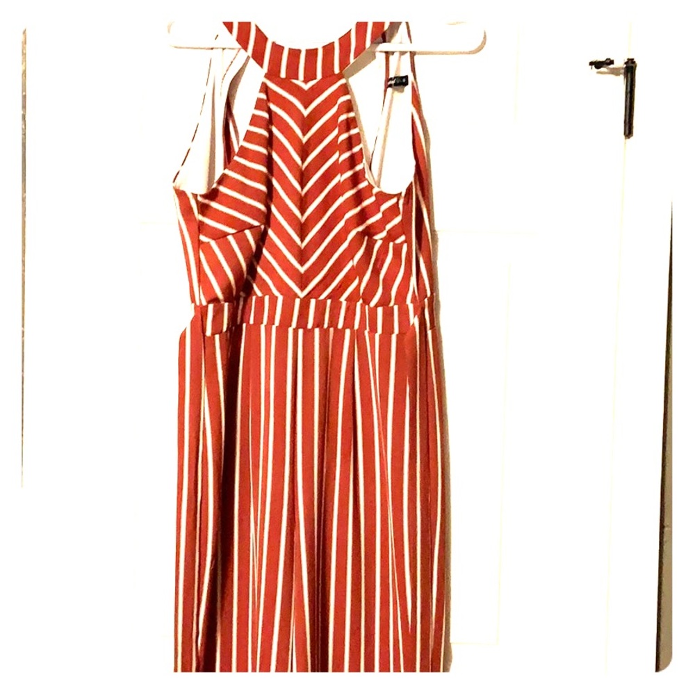 Orange and White Jumpsuit